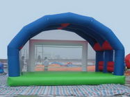 Yellow With Blue Inflatable Soap Soccer Field For Commercial Use