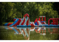 Lake Big Floating Aqua Park / Inflatable Obstacle Course For Business