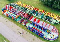 Colorful Giant Inflatable Obstacle Course 5k For Adult Customized Size