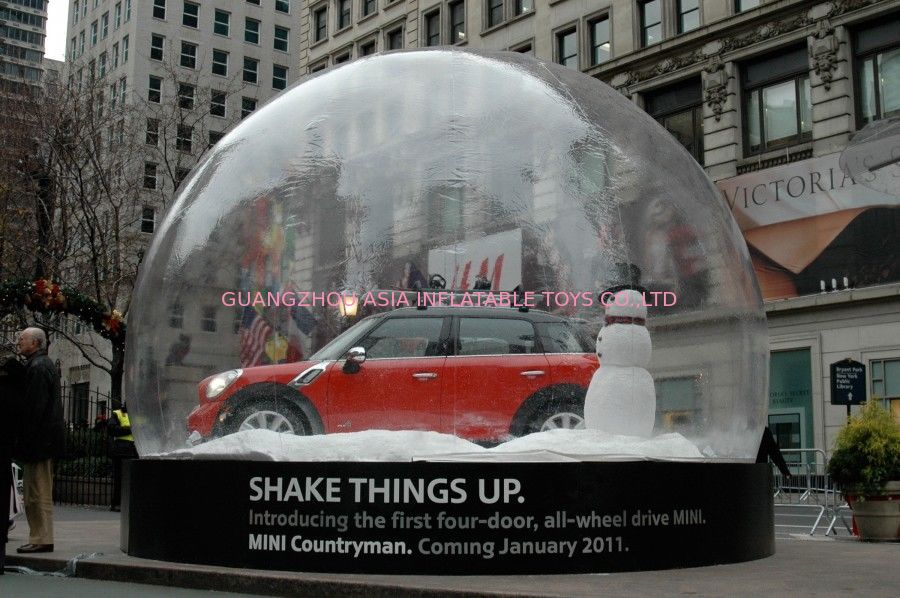 Merry Christmas Inflatable Snow Globe / Bubble Tent For Car Display