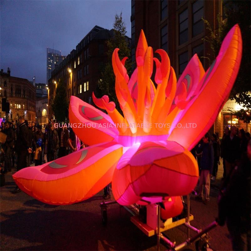 Festival Advertising Inflatables Flower Wedding Decoration With LED Changing Light