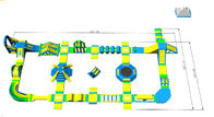 Safety Blue Yellow Inflatable Water Amusement Park For Resort CE UL SGS